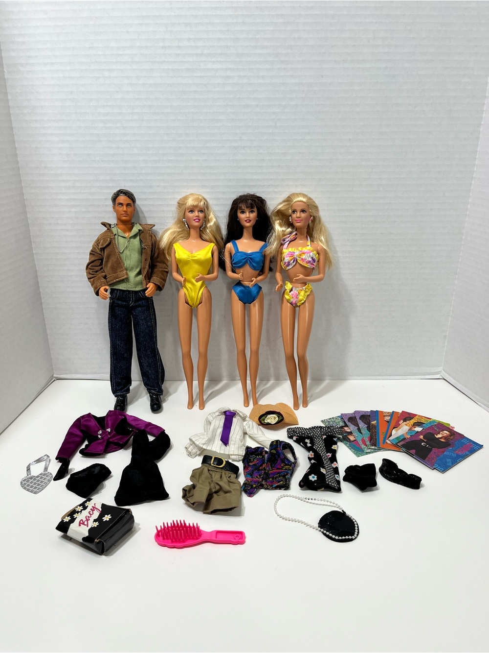 BARBIE DOLL 90210 dolls Brandon Kelly Brenda Donna vintage with accessories